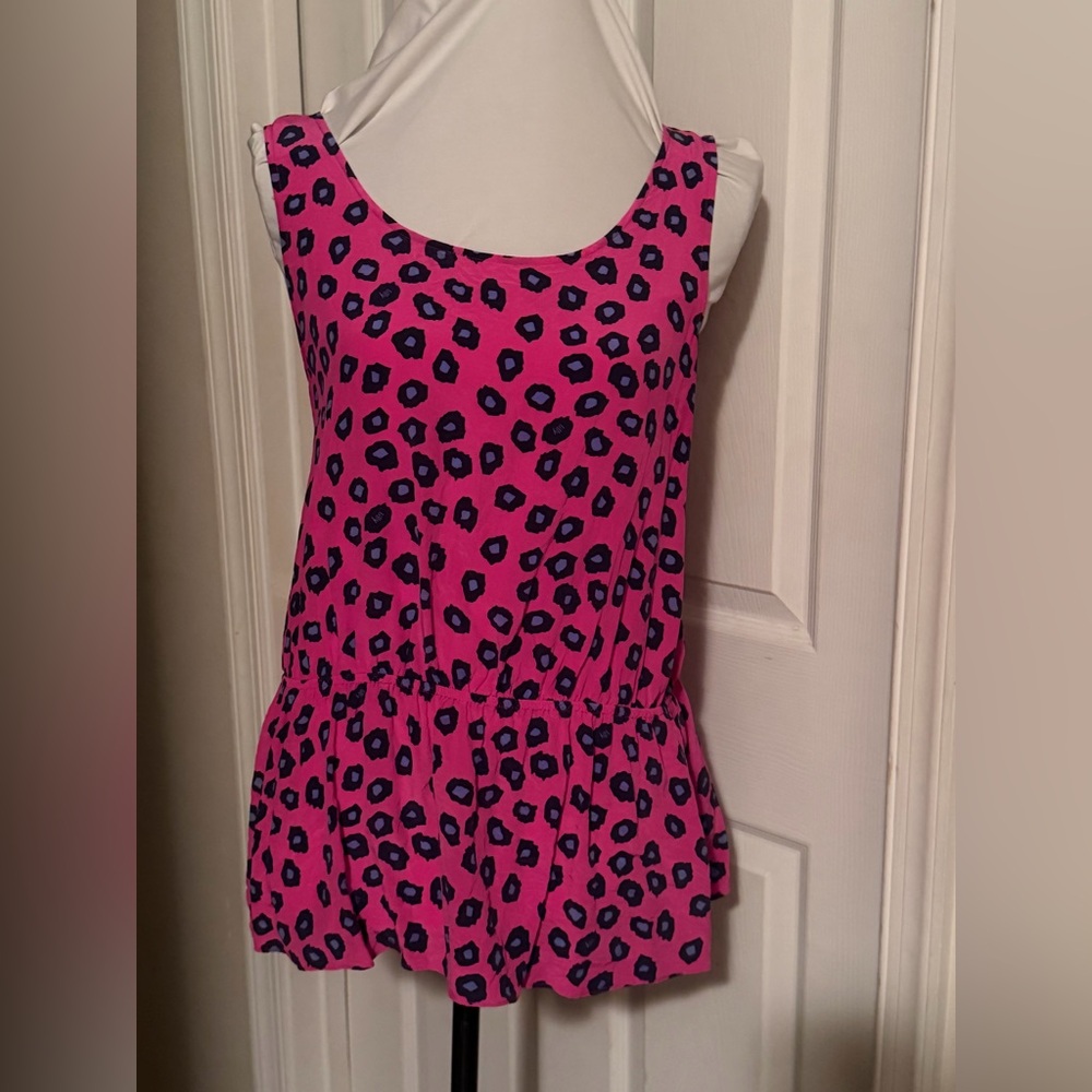 Lilly Pulitzer Pink and Black Patterned Top